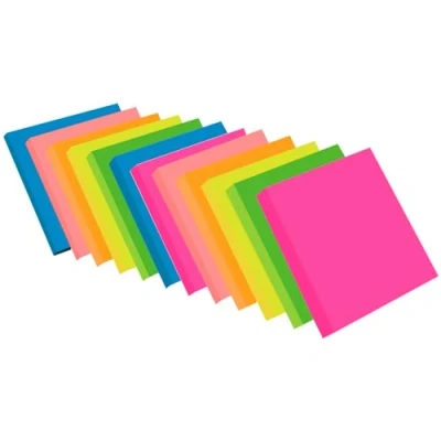 Imagen de ZCZN Notas Adhesivas, Pack de 12 Bloc notas,76 x 76 mm Autoadhesivas,100 Hojas por Bloc,Total 1200 PCS,6 Colores