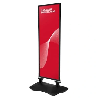 Imagen de Cashdisplay Caballete de Acera Publicitario Exterior Expositor con Base Rellenable (Gris)