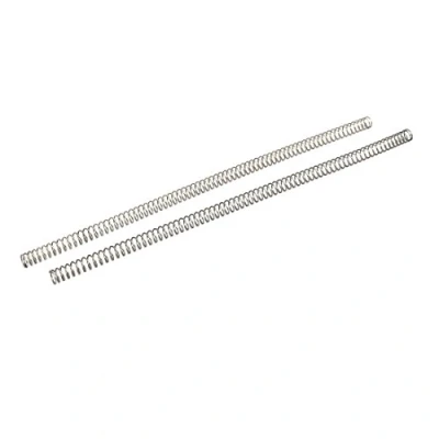 Imagen de sourcing map 1mm x 10mm 305mm 304 Inoxidable Acero Compresión Resorte Plateado Tono 2Uds