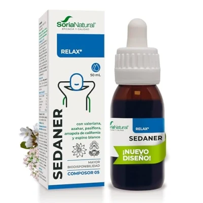 Imagen de SoriaNatural COMPOSOR 05 SEDANER COMPLEX S. XXI Complemento alimenticio Ayuda al descanso y relajación 50 ml Valeriana Azahar Pasiflora, Cápsulas (PACK1)