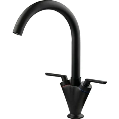 Imagen de Swan Grifo mezclador monomando para fregadero de cocina (360 grados), color negro