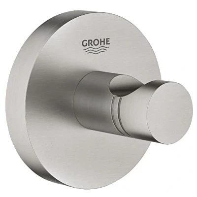 Imagen de Grohe Start QuickFix Colgador de baño individual, cromo, para pegar (pegamento QuickGlue A1) o atornillar, ref. 41173000