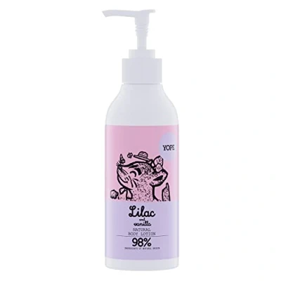 Imagen de YOPE Loción Manos y Cuerpo I Aceite de almendras monoi Manteca karité Glicerina vegetal Hidratante Calmante 98% Ingredientes naturales Vegan formula Lila vainilla 300ml