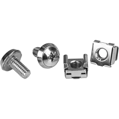 Imagen de StarTech.com Paquete de 20 Tornillos M6 12mm y Tuercas Jaula para Armarios Rack con Herramienta Instalación Cage Nuts