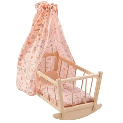 Imagen de howa Miniflowers 1706 Cuna para muñecas (madera, incluye ropa de cama y dosel)