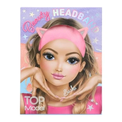 Imagen de Depesche 12823 TOPModel Beauty and cosmética de Material Suave, en Blanco con Orejas Panda Negras, Diadema para la Rutina Piel, Dibujos Animados, Multicolor