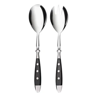 Imagen de GRÄWE Nürnberg Cubiertos para Servir Ensalada (2 Piezas), Color Negro