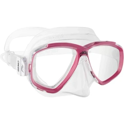 Imagen de Cressi Perla Mask Máscara Vidrio separada para Pesca, Apnea, Snorkel y Buceo,Transparente/Rosa, Unisex Adulto