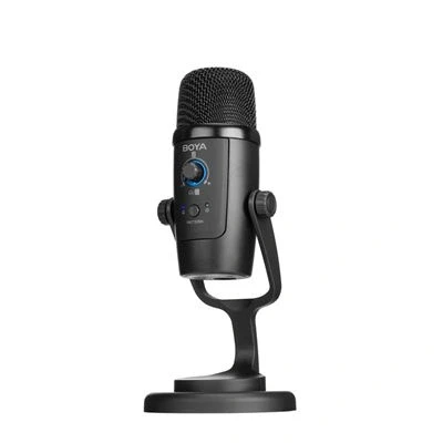 Imagen de Boya BY PM500 Micrófono de Condensador USB con Soporte Mesa para Streaming, Podcast, Youtube, Windows Mac PC y Smartphone C, Negro