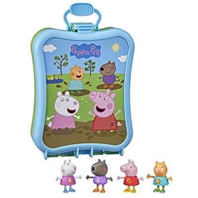 Imagen de Peppa Pig Adventures Caja de Transporte (4 Figuras y Transporte), diseño Sus Amigos