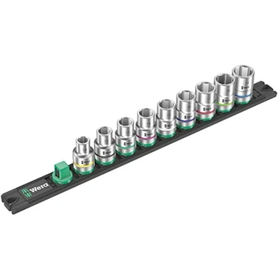 Imagen de Wera 05005460001 Juego de llaves vaso Zyklop en tira magnética vasos C 4, arrastre 1/2&quot;, 9 piezas