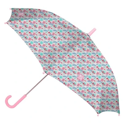Imagen de Safta MOOS FLORES Paraguas Manual, 8 Paneles, Varillas Metálicas, Cómodo y Versátil, Calidad Resistencia, 48 cm, Material Poliéster, Color Multicolor
