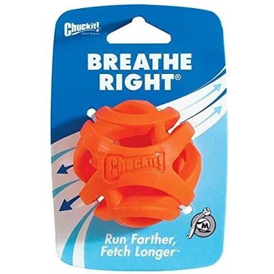 Imagen de Chuckit! CU31932 Pelota Breathe Right Fetch Ball Medium, Bola De Entrenamiento para Perros, M