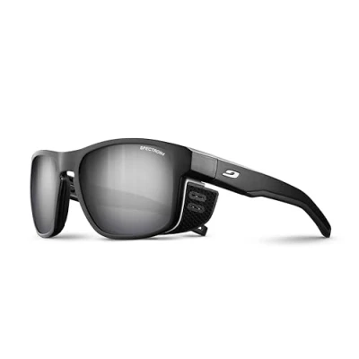 Imagen de Julbo Shield M Gafas DE Sol, Negro TRANSLU Mate/Blanco, Talla única Unisex Adulto