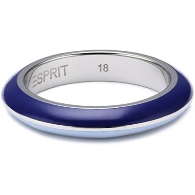 Imagen de ESPRIT Jewel Anillo de acero inoxidable con ónice, talla 10 (15,92mm)