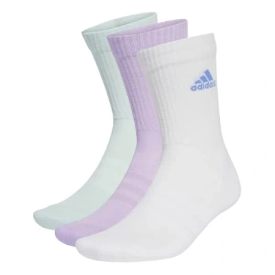 Imagen de adidas Unisex adulto Cushioned Crew Socks 3 Pairs, Powder Plum/White/Halo Mint, 6.5 8