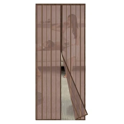 Imagen de Sekey Cortina Magnética de Puerta a Prueba Mosquito para Puertas Madera, Hierro, Metálicas, del Balcón, RV, Cierre Magnético Automático 240 x 140 cm, Marrón