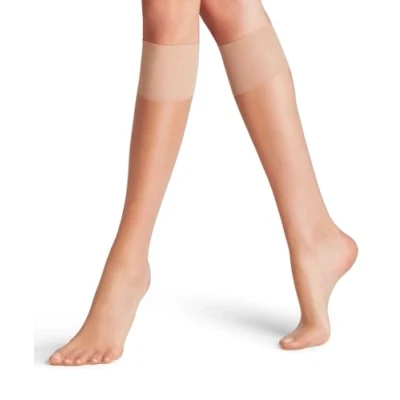 Imagen de FALKE Shelina 12 DEN W KH ultra transparente unicolor 1 par, Calcetines largos Mujer, Color piel (Golden 4699), 35 38