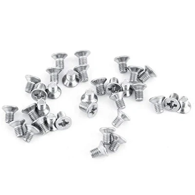 Imagen de 100 tornillos de máquina M3, 9 tipos M3 cabeza plana acero inoxidable SS304, tornillo avellanado para (5 mm)