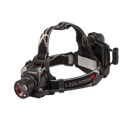 Imagen de Ledlenser Linterna frontal LED H14R.2, batería de litio recargable, 1000 lúmenes, utilizable también con 4 pilas AA, enfocable, regulación gradual, 300 m, luz trasera roja, cable carga USB