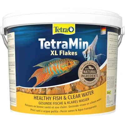 Imagen de TetraMin XL Flakes Alimento para peces en forma de escamas, sanos y aguas claras, 10 L