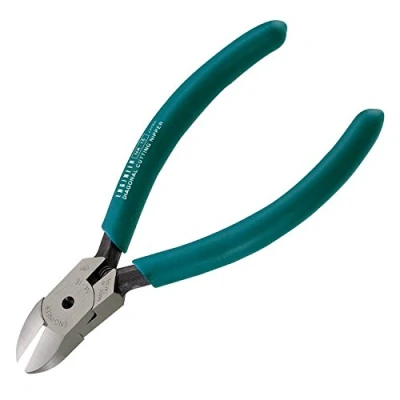 Imagen de Cortadores laterales de mandíbula diagonal para cortar alambre, trabajo electrónico precisión, 150 mm, fabricado en Japón, ENGINEER nk 16, verde