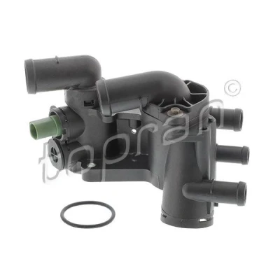 Imagen de TOPRAN 110 350 Caja del termostato con junta, sensor de temperatura termostato, tapa, tornillos norauto, oscaro, mister auto