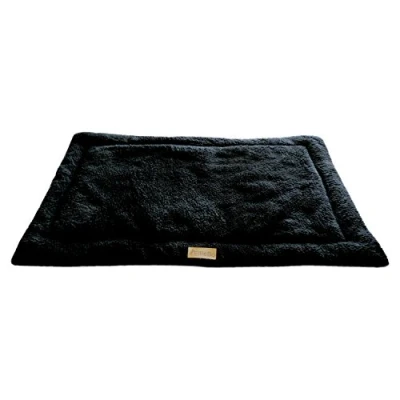 Imagen de Ellie Bo Cama de felpa negra Sherpa Para mascotas jaulas y cajas 122 cm