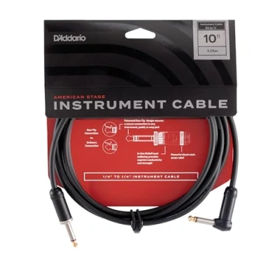 Imagen de Planet Waves PW AMSGRA 10 Cable jack a jack(profesional, acodado, 3.1 m), color negro