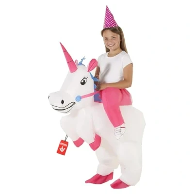 Imagen de MORPH Costumes Disfraz Unicornio Niña Hinchable, Hinchable Unicornio, Disfraces Originales Inflable, Carnaval Halloween Talla Única