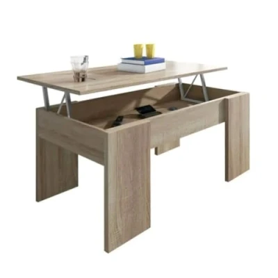 Imagen de SHIITO Modelo VINCCI Mesa de Centro Elevable Moderna y Funcional Acabado en Cambrian 45,3x90x50 cm