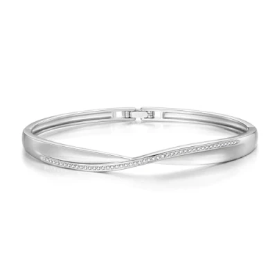 Imagen de Philip Jones Brazalete de Arco Plateado Creado con Cristales Zircondia®