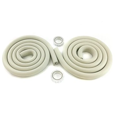 Imagen de HIMRY® 4 Metros Protector Borde Forma de U, Espuma para Mesa Vidrio, Anticolisión Tira Bebés y niños, Protectores Bordes, Extra DENSOS. 2x2M, Gris, KXD7003 grey