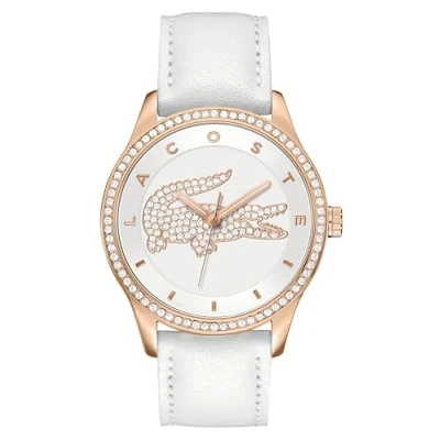 Imagen de Lacoste Reloj Analógico de Cuarzo para mujer con Correa en piel Blanco 2000821