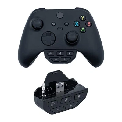 Imagen de Mcbazel Headset Controller Sound Enhancer Adaptador de micrófono Audio para Xbox One con Conector 3,5 mm/Xbox Series S/Series X/Xbox S Negro