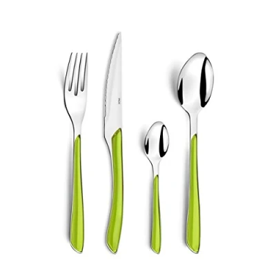 Imagen de Amefa ECLAT verde 24 Cubiertos de Acero Inox y mango