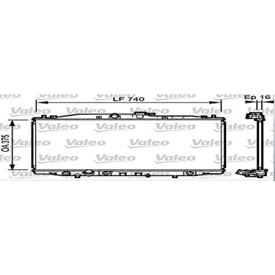 Imagen de VALEO 735050 Radiador, refrigeración del motor Aluminio 375 709 16 con regulador de refrigerante Aletas soldadas
