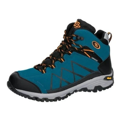 Imagen de Brütting Kansas High, Zapatillas de Trail Running Unisex Adulto, Azul petróleo, Negro y Naranja, 43 EU
