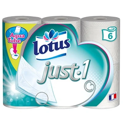 Imagen de Lotus Just.1 Papel higiénico 5 capas blanco 6 rollos