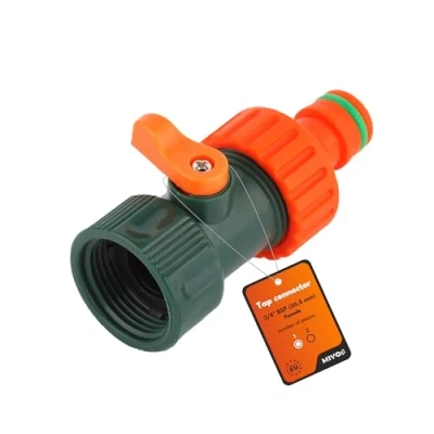 Imagen de MIVOS Conector de grifo para con rosca exterior 3/4 pulgadas (26,5 mm) Adaptador válvula reguladora acoplamiento rápido manguera jardín