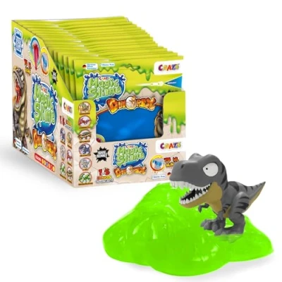 Imagen de CRAZE Magic Slime Bag Surprise de Dinorex, 18 Bolsas con 75 ml Colores Aleatorios Figura Sorpresa Dinosaurio, para Niños