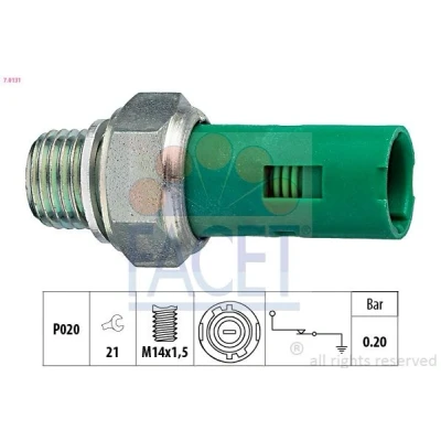 Imagen de FACET 7.0131 Sensor de Presión Aceite M14x1,5 Made in Italy OE Equivalent RENAULT: MASTER 2 Kasten, CLIO 1, 2, OPEL: Vivaro A Furgón