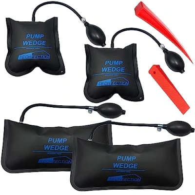 Imagen de Juego de 4pcs Cojines Montaje Cuña Aire Bomba Alineada Air Wedge Pump Up Carga hasta 300kg del para Instalación Ventanas Puertas y Reparación Automóviles