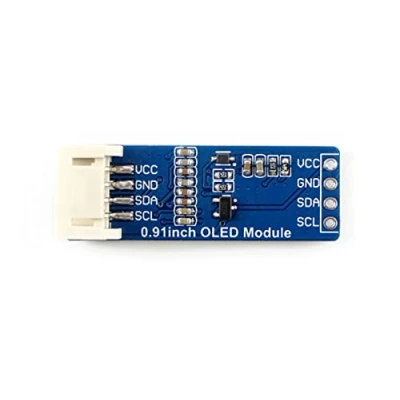 Imagen de Waveshare General 0.91inch OLED Display Module 128x32 Pixels with Embedded Controller, Communicating Via I2C Interface