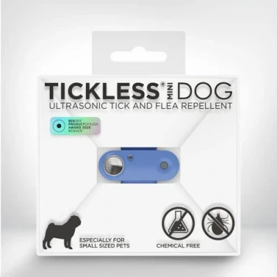 Imagen de Tickless Mini Dog Repelente Natural de pulgas y garrapatas para Perros, Libre químicos, ultrasónico Azul Griego