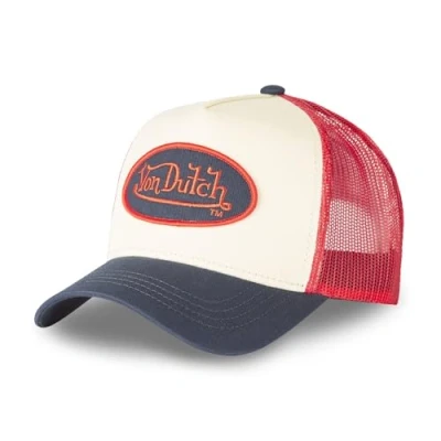 Imagen de Von Dutch Gorra ajustable para hombre y mujer, diseño de camionero original cómodo, beige, Talla única