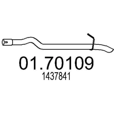 Imagen de MTS 01.70109 Tubo de escape 880 posterior para silenciador