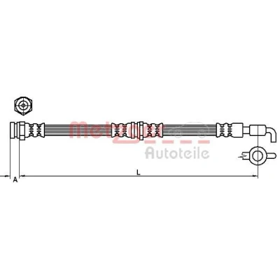 Imagen de METZGER 4111037 Latiguillos de Freno 425 FORD: Ranger Mk2
