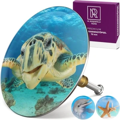 Imagen de Tapon Lavabo 72mm de Desagüe Cromado Bañera Ducha M. Rosenfeld (Tapón Tortuga)
