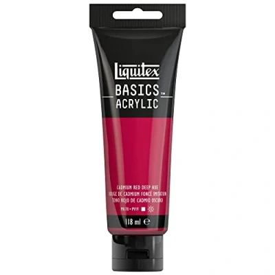 Imagen de Liquitex Basic Acrylic Tubo De Pintura Acrílica, 118 ML, Rojo (Tono Cadmio Oscuro Nuevo)